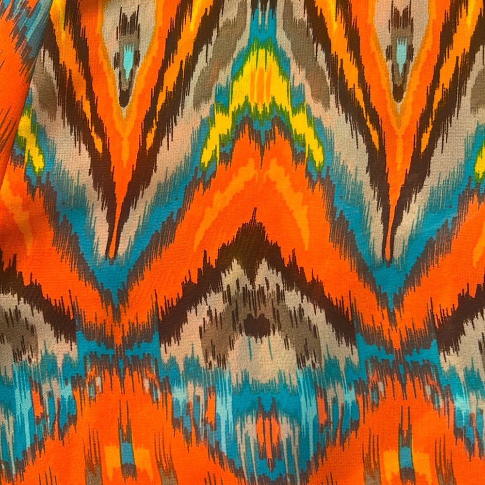 Ivy Jane Leopard Print Chiffon Dress Cover-up Sheer Bohemian Colorful Size Small - Picture 8 of 16